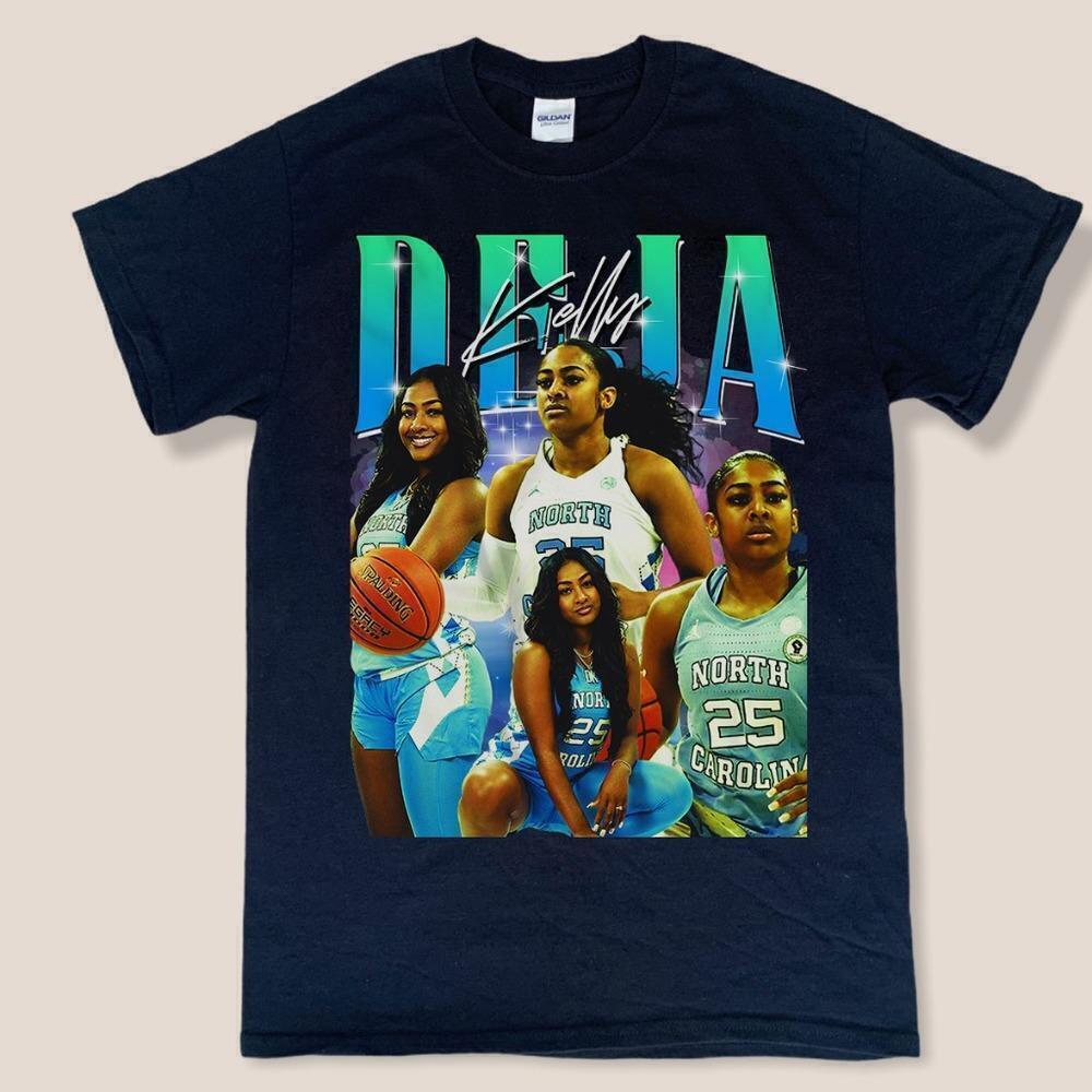 Deja Kelly - North Carolina Tar Heels - Wnba - Unisex Black T-Shirt
